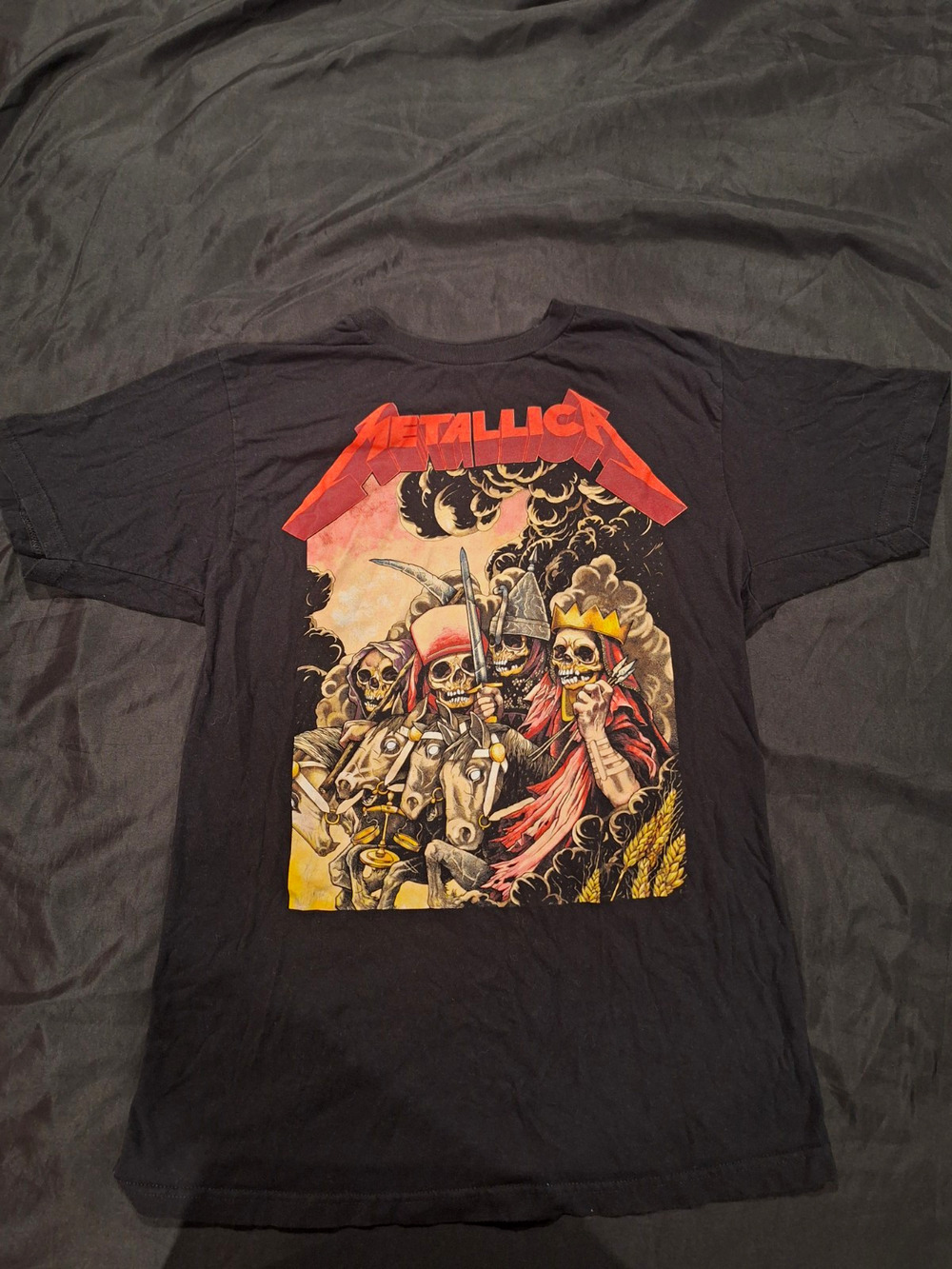Metallica Black Graphic T-Shirt 18 in x 27 in Music Rock & Pop Band Tee